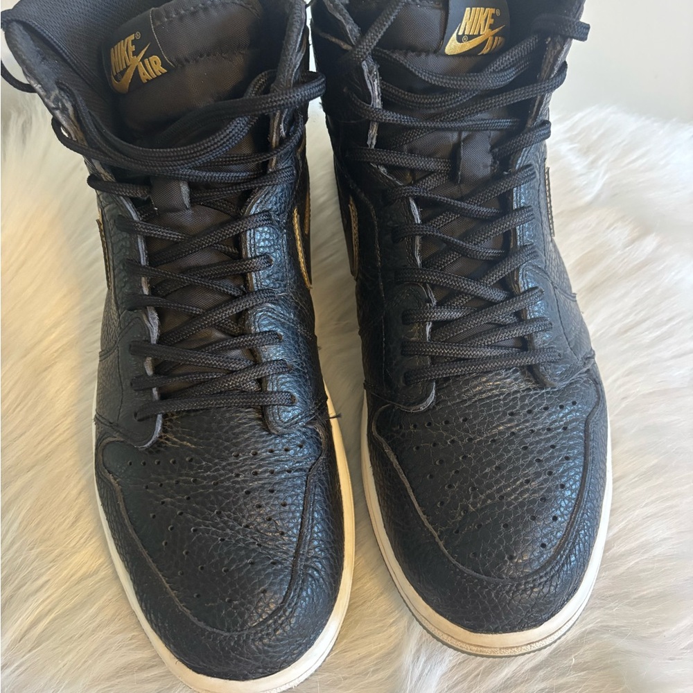 Nike Black and Gold High-Top Sneakers